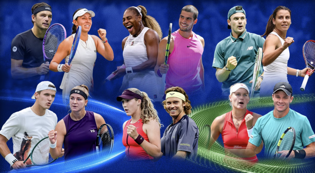 The official US Open featuring some of this year's Mixed Doubles teams. The defending Champs, Sara Errani and Andrea Vavassori, aren't even on there because the duo is not "stars!" Horrible.